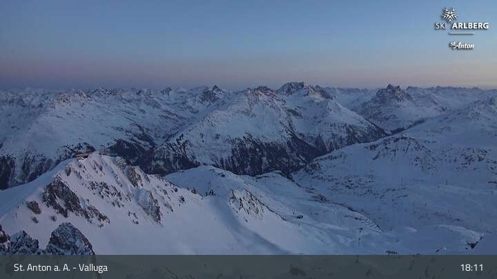 Archiv Foto Webcam St. Anton: Ausblick Valluga