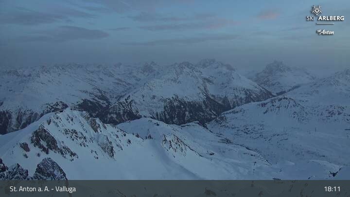 Archived image Webcam Valluga mountain in St. Anton