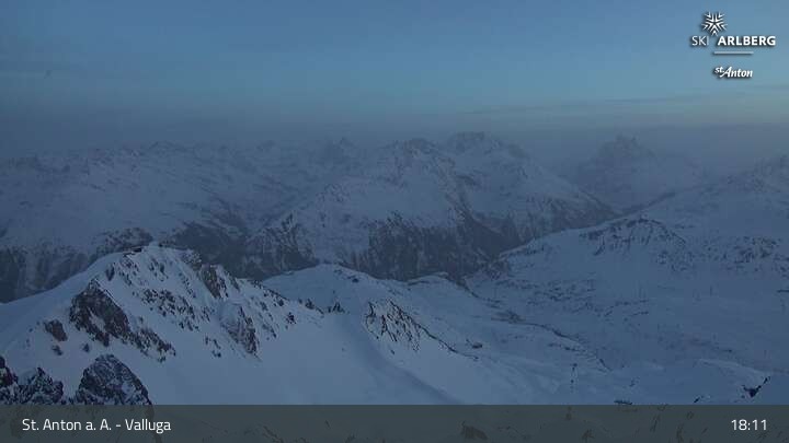 Archived image Webcam Valluga mountain in St. Anton
