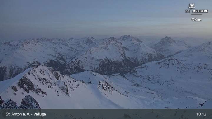 Archived image Webcam Valluga mountain in St. Anton