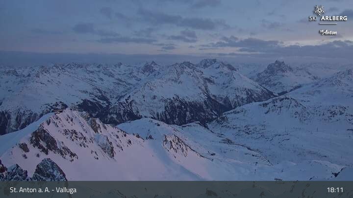 Archived image Webcam Valluga mountain in St. Anton