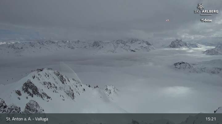 Archiv Foto Webcam St. Anton: Ausblick Valluga