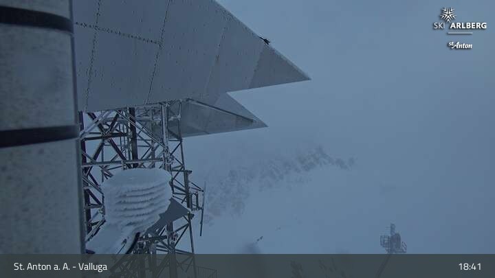 Archived image Webcam Valluga mountain in St. Anton