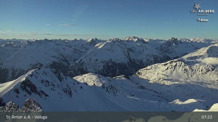 Archiv Foto Webcam St. Anton: Ausblick Valluga