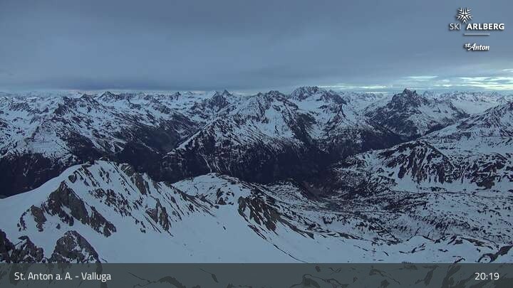 Archived image Webcam Valluga mountain in St. Anton