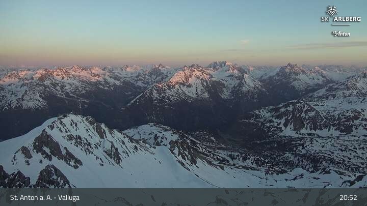 Archived image Webcam Valluga mountain in St. Anton