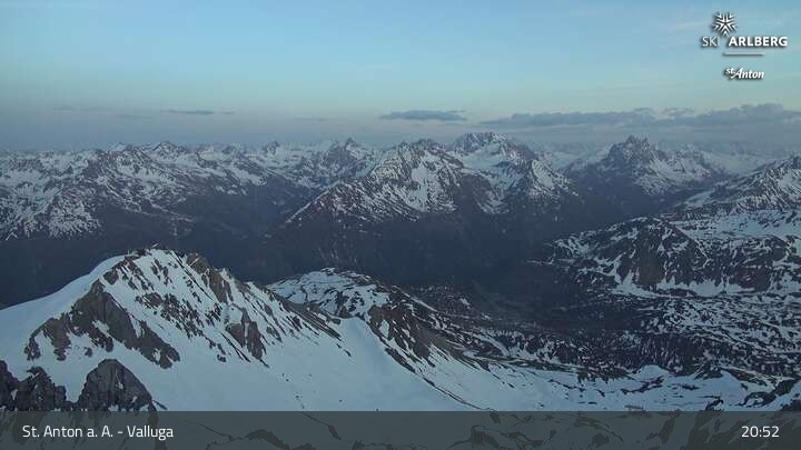 Archived image Webcam Valluga mountain in St. Anton