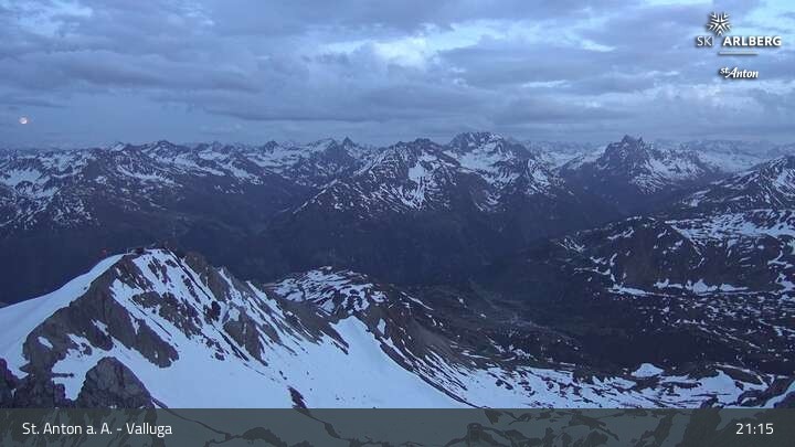 Archived image Webcam Valluga mountain in St. Anton