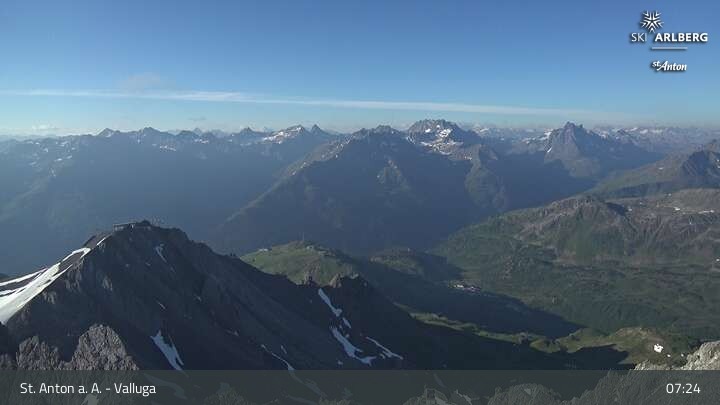 Archiv Foto Webcam St. Anton: Ausblick Valluga