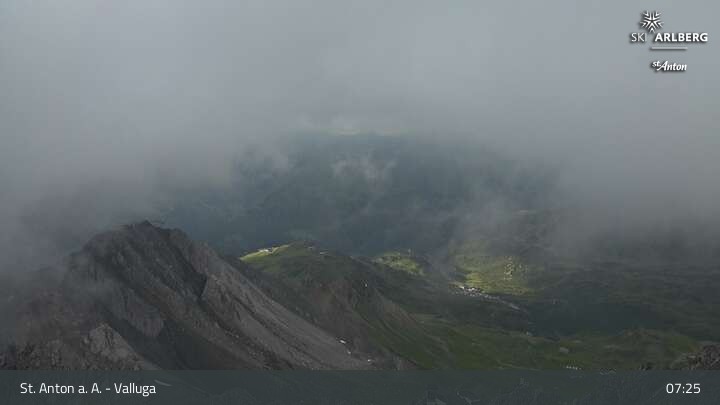 Archived image Webcam Valluga mountain in St. Anton