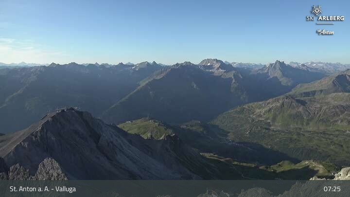 Archived image Webcam Valluga mountain in St. Anton