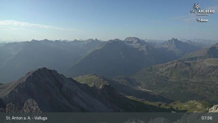 Archived image Webcam Valluga mountain in St. Anton
