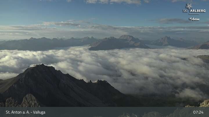 Archiv Foto Webcam St. Anton: Ausblick Valluga