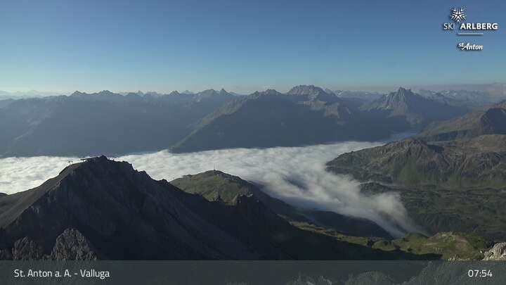 Archived image Webcam Valluga mountain in St. Anton
