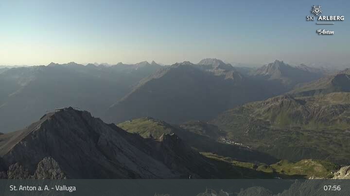 Archiv Foto Webcam St. Anton: Ausblick Valluga