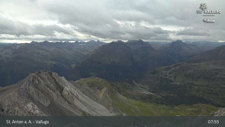 Archived image Webcam Valluga mountain in St. Anton
