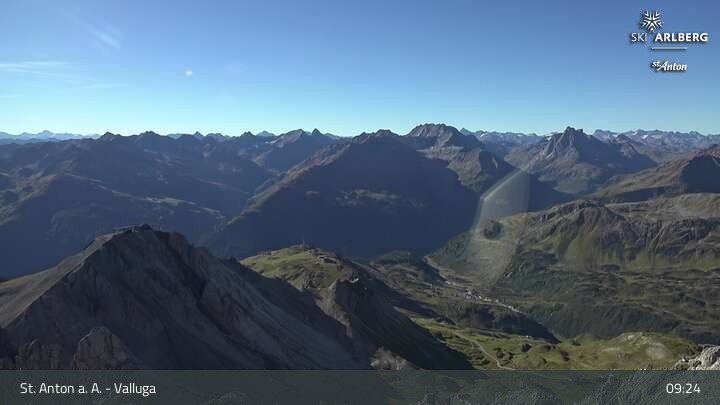 Archiv Foto Webcam St. Anton: Ausblick Valluga