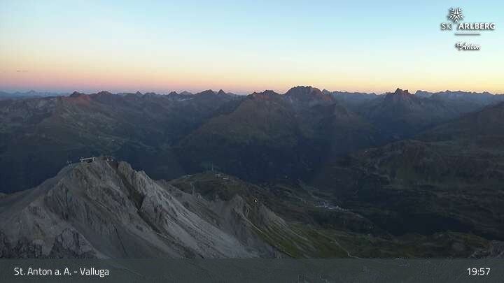 Archiv Foto Webcam St. Anton: Ausblick Valluga