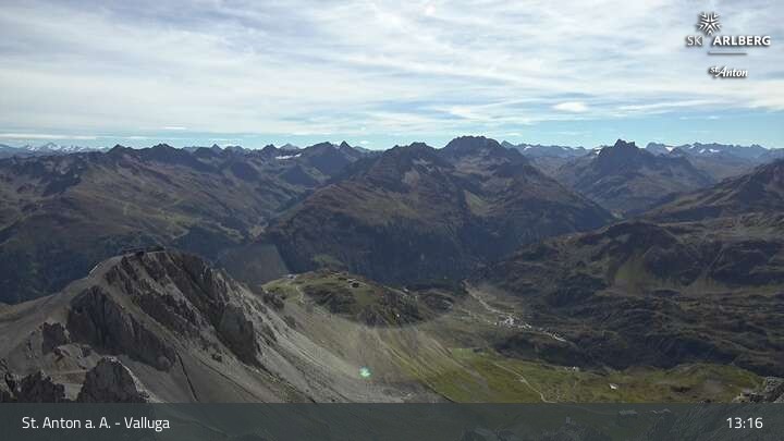Archiv Foto Webcam St. Anton: Ausblick Valluga