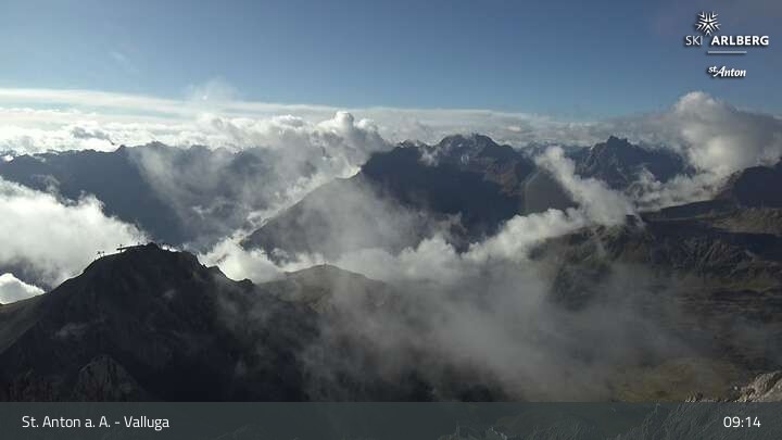 Archiv Foto Webcam St. Anton: Ausblick Valluga