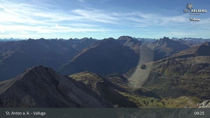 Archived image Webcam Valluga mountain in St. Anton