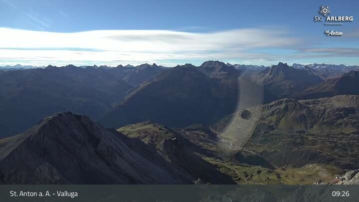 Archiv Foto Webcam St. Anton: Ausblick Valluga