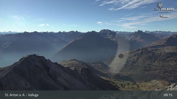 Archived image Webcam Valluga mountain in St. Anton