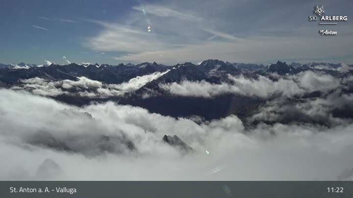 Archiv Foto Webcam St. Anton: Ausblick Valluga