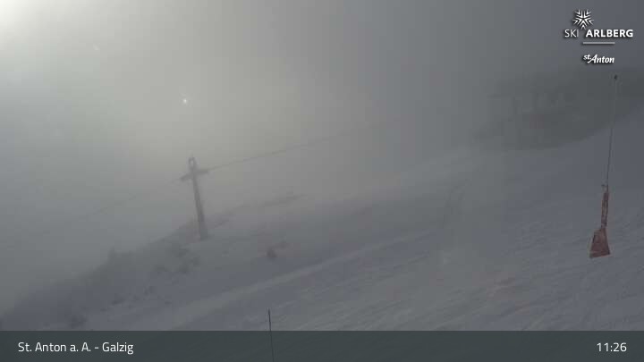 Archived image Webcam Galzig Mountain (St. Anton)