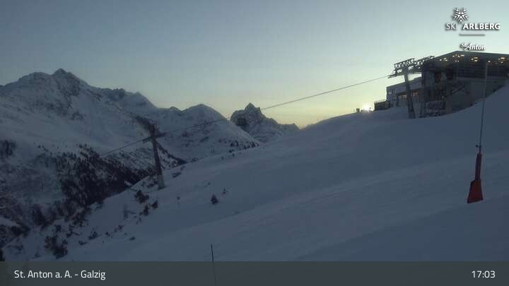 Archived image Webcam Galzig Mountain (St. Anton)