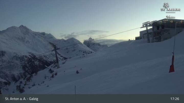 Archived image Webcam Galzig Mountain (St. Anton)