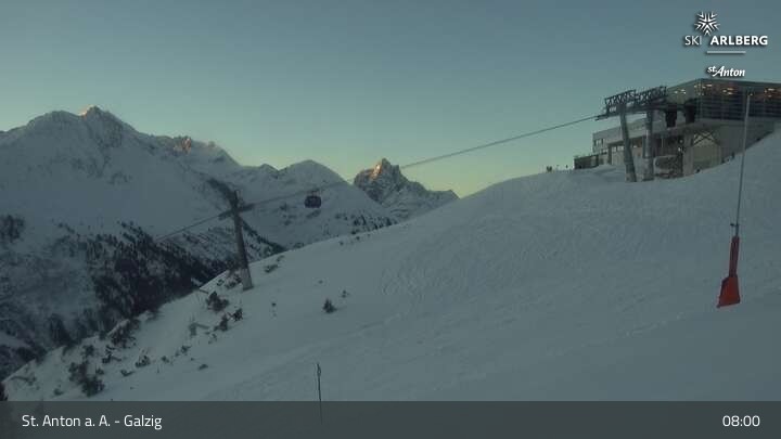 Archived image Webcam Galzig Mountain (St. Anton)