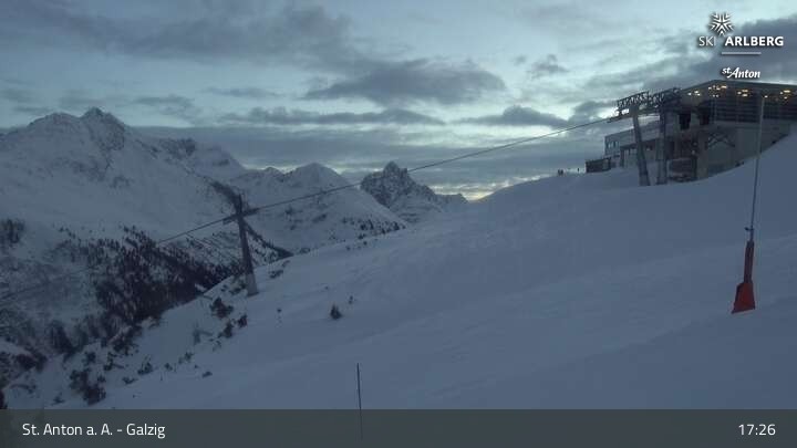 Archived image Webcam Galzig Mountain (St. Anton)