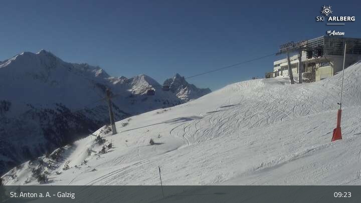 Archiv Foto Webcam St. Anton am Arlberg - Galzig Bergstation