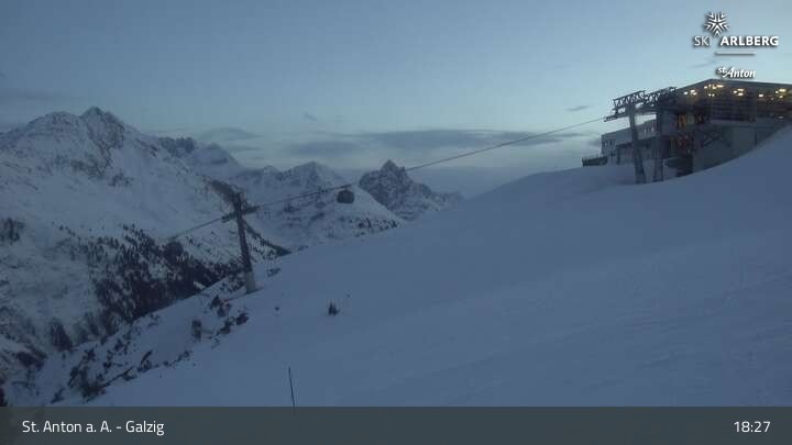 Archiv Foto Webcam St. Anton am Arlberg - Galzig Bergstation