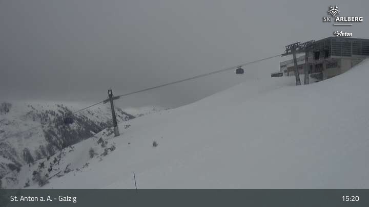 Archiv Foto Webcam St. Anton am Arlberg - Galzig Bergstation
