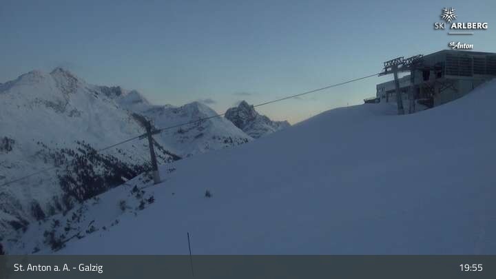 Archived image Webcam Galzig Mountain (St. Anton)