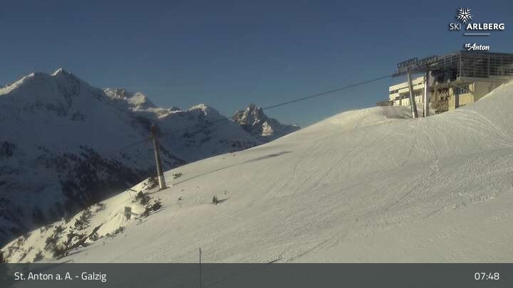 Archiv Foto Webcam St. Anton am Arlberg - Galzig Bergstation