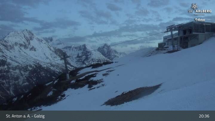 Archived image Webcam Galzig Mountain (St. Anton)
