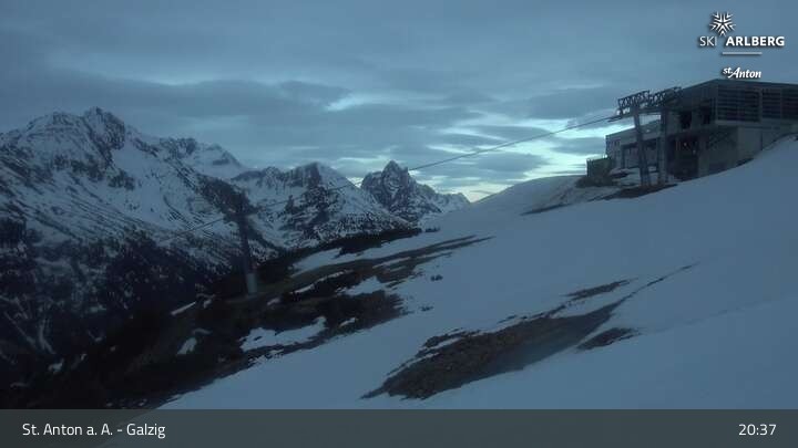 Archiv Foto Webcam St. Anton am Arlberg - Galzig Bergstation