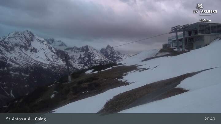 Archived image Webcam Galzig Mountain (St. Anton)