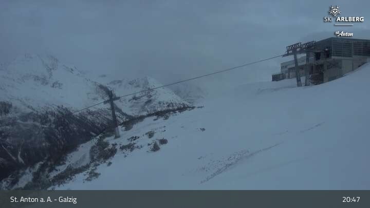 Archiv Foto Webcam St. Anton am Arlberg - Galzig Bergstation