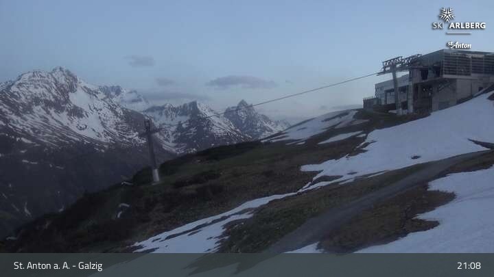 Archiv Foto Webcam St. Anton am Arlberg - Galzig Bergstation