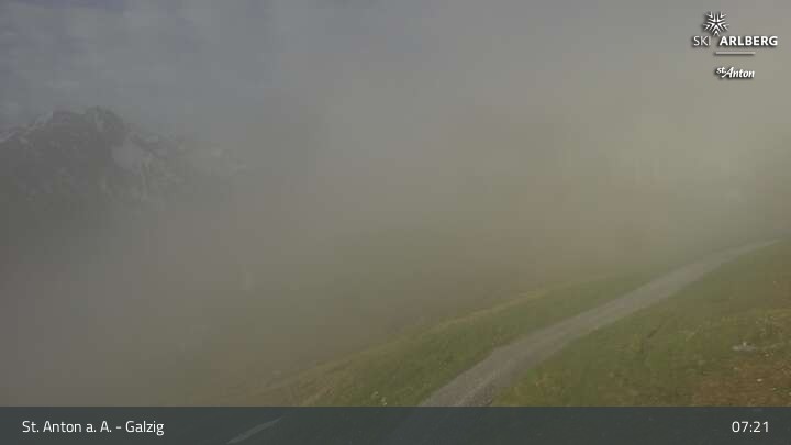 Archived image Webcam Galzig Mountain (St. Anton)