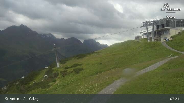 Archived image Webcam Galzig Mountain (St. Anton)