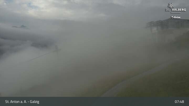 Archived image Webcam Galzig Mountain (St. Anton)