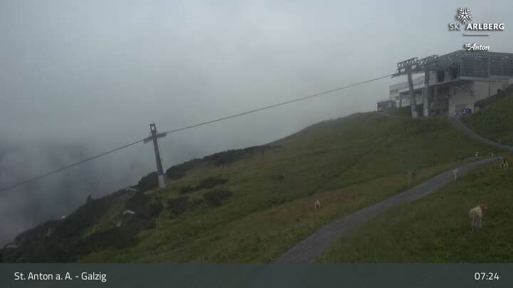 Archived image Webcam Galzig Mountain (St. Anton)