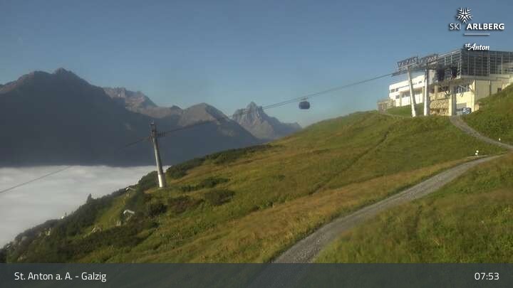 Archiv Foto Webcam St. Anton am Arlberg - Galzig Bergstation
