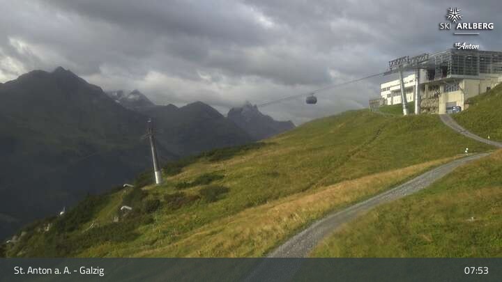 Archived image Webcam Galzig Mountain (St. Anton)