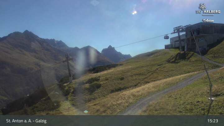 Archived image Webcam Galzig Mountain (St. Anton)